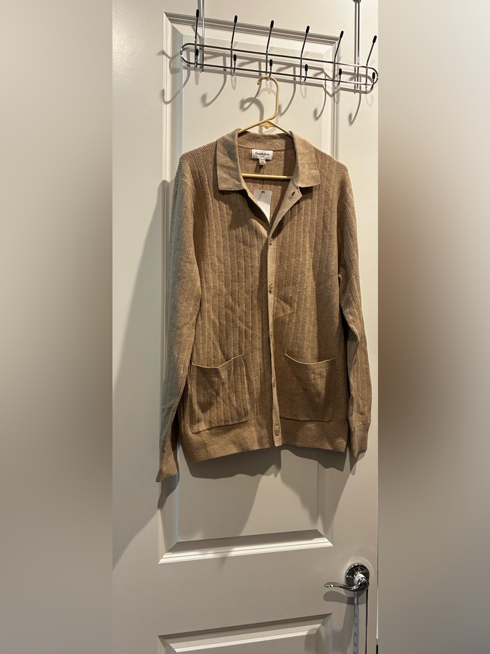 NWT Neutral Tan Button-Up Collared Cardigan Medium